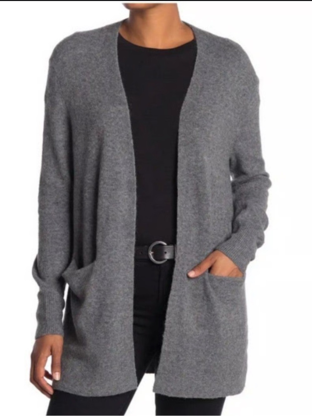Madewell Cozy Walker Cardigan Sweater Gray Wool Blend Size XL